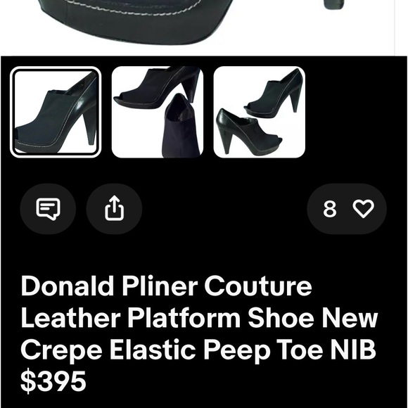 Donald J Pliner Leather peeptoe heals - Picture 9 of 9